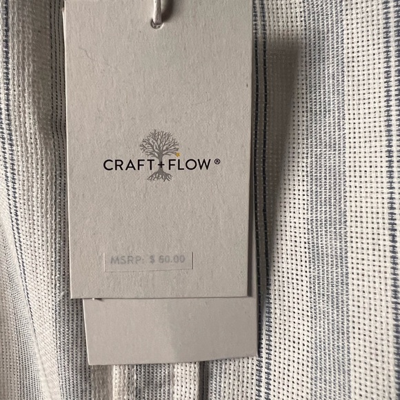 Craft Flow Gray Casual Button Down Big Boy Shirt with Subtle Stripes 8(S) NWT - Picture 6 of 12